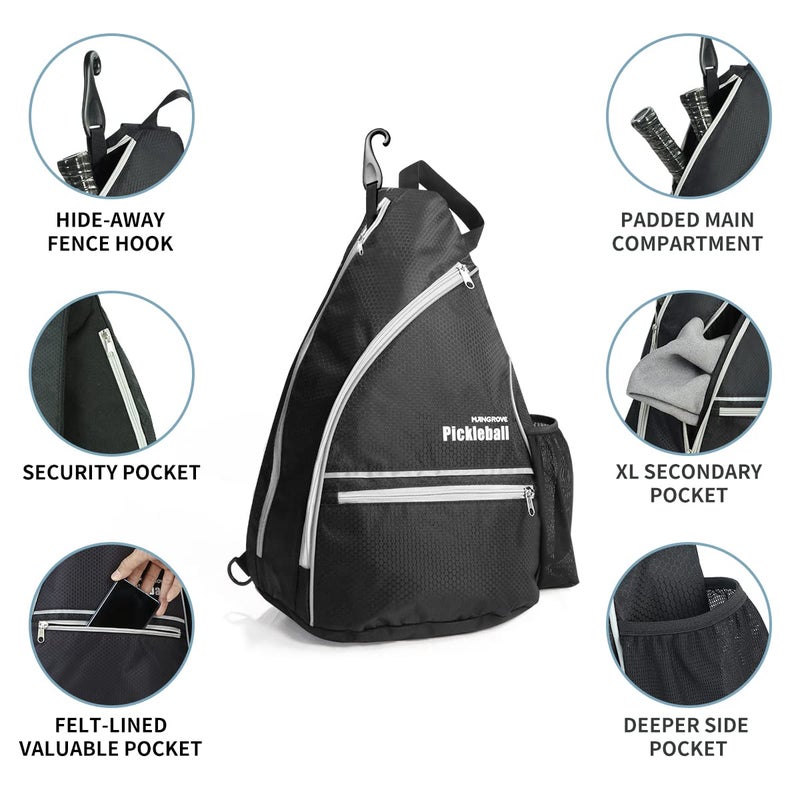 Mangrove Pickleball Backpack with Hook, Safety Pocket, Bottle Holder - For Men and Women - Image 3